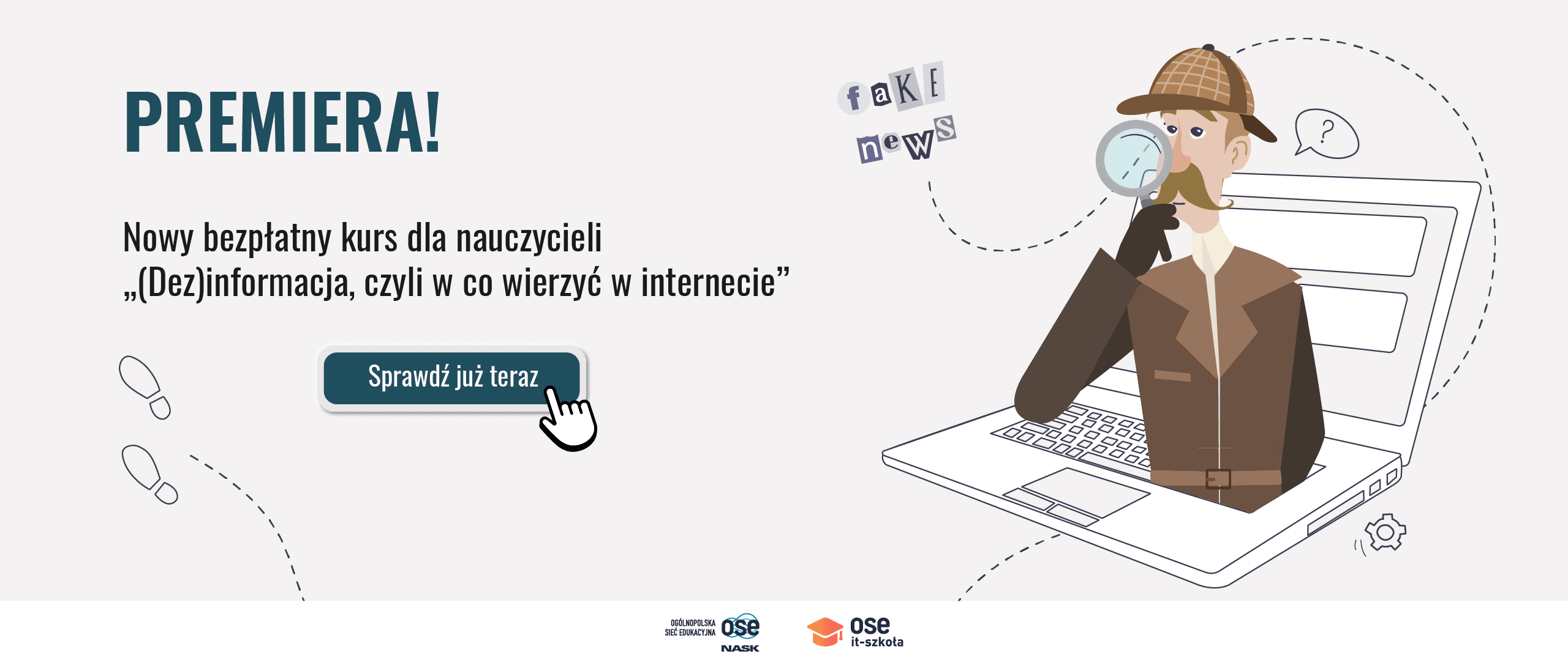 Grafika promująca premierę kursu dla nauczycieli