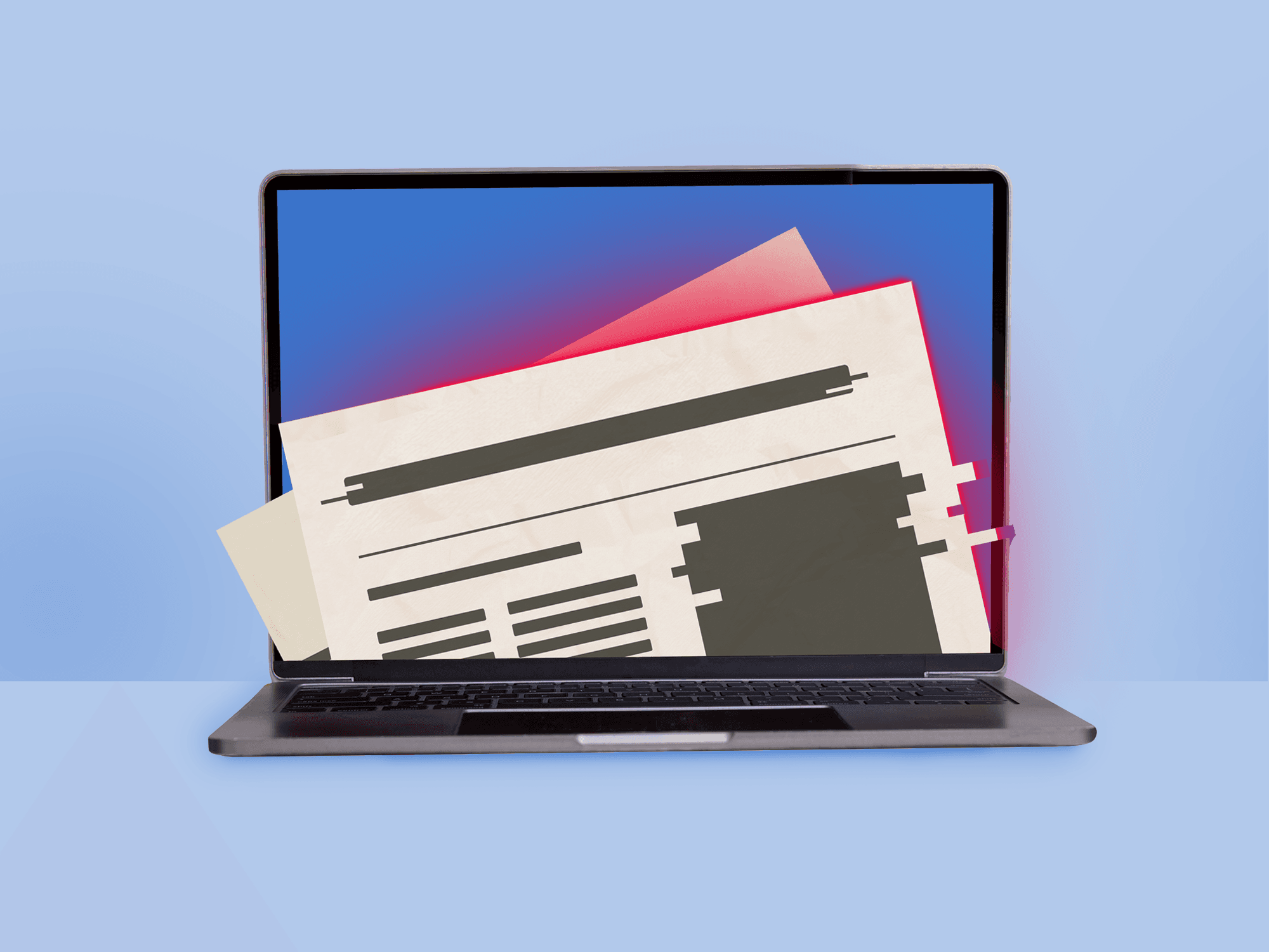 Ilustracja artykułu na ekranie komptuera