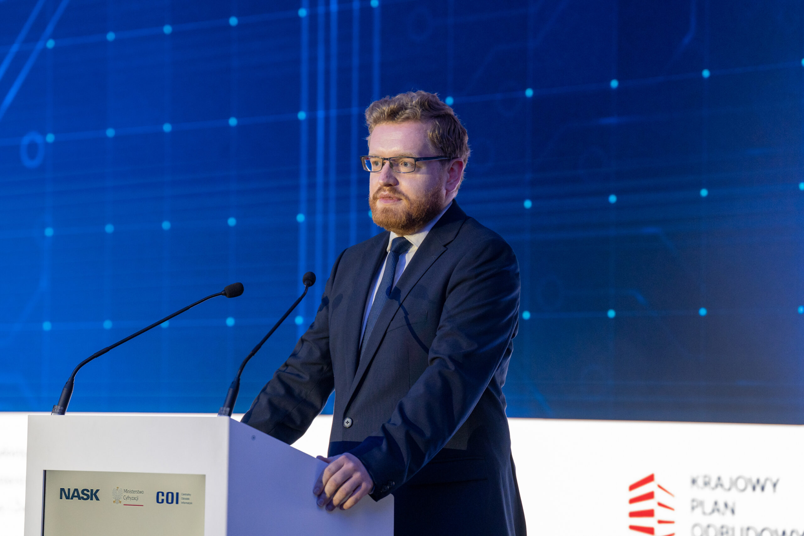 Dariusz Standerski, Sekretarz Stanu w Ministerstwie Cyfryzacji podczas konferencji o EZD RP.